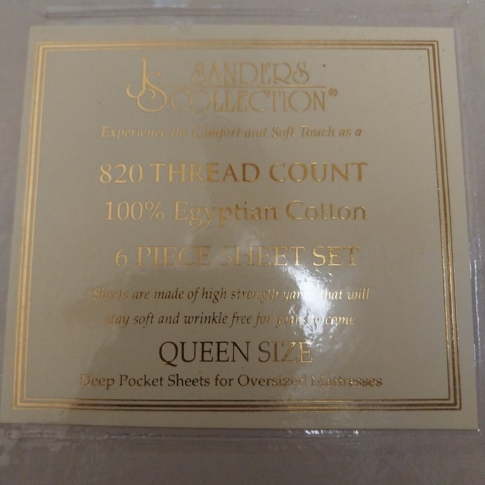 JS Sanders Collection Queen Sheets Set - Picture 2 of 3